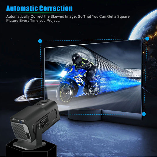 Smart Mini 4K Projector – Android TV, WiFi, 150” Home Cinema Experience